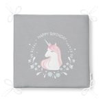 - Frm-4554g-Gorsel-4 - Realhomes Gri Zeminde Unicorn At Tasarımlı Modern Fermuarlı Sandalye Minderi Realhomes