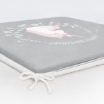 - Frm-4554g-Gorsel-5 - Realhomes Gri Zeminde Unicorn At Tasarımlı Modern Fermuarlı Sandalye Minderi Realhomes