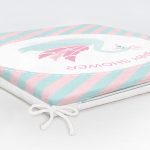 - Frm-4571-Gorsel-5 - Realhomes Pembe Yeşil Çizgili Kuğu Tasarımlı Modern Fermuarlı Sandalye Minderi Realhomes