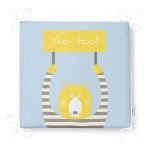 Mavi Zeminde Ayıcık Motifli Dijital Baskılı Modern Fermuarlı Sandalye Minderi Realhomes