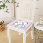 - Frm-4679-Gorsel-2 - Realhomes Pembe Zemin Tatil Temalı Unicorn Desenli Dijital Baskılı Modern Fermuarlı Sandalye Minderi Realhomes