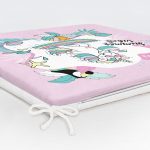 - Frm-4679-Gorsel-5 - Realhomes Pembe Zemin Tatil Temalı Unicorn Desenli Dijital Baskılı Modern Fermuarlı Sandalye Minderi Realhomes