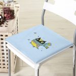 - Frm-4703-Gorsel-3 - Realhomes Mavi Zeminde Atılı Baykuş Desenli Dijital Baskılı Modern Fermuarlı Sandalye Minderi Realhomes