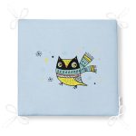 - Frm-4703-Gorsel-4 - Realhomes Mavi Zeminde Atılı Baykuş Desenli Dijital Baskılı Modern Fermuarlı Sandalye Minderi Realhomes