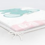 - Frm-4709b-Gorsel-5 - Realhomes Beyaz Zeminde Sevimli Fil Desenli Dijital Baskılı Çocuk Odası Fermuarlı Sandalye Minderi Realhomes