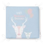 - Frm-4715-Gorsel-4 - Realhomes Mavi Zeminde Baby Shower Temalı Geyik Desenli Dijital Baskılı Çocuk Odası Fermuarlı Sandalye Minderi Realhomes