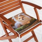 - Frm-5710-Gorsel-1 - Realhomes Sevimli Köpek Desenli Dijital Baskılı Modern Fermuarlı Sandalye Minderi Realhomes