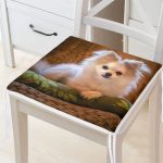 - Frm-5710-Gorsel - Realhomes Sevimli Köpek Desenli Dijital Baskılı Modern Fermuarlı Sandalye Minderi Realhomes