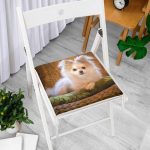 - Frm-5710-Gorsel-2 - Realhomes Sevimli Köpek Desenli Dijital Baskılı Modern Fermuarlı Sandalye Minderi Realhomes