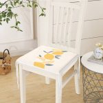 Portekiz Eskintisi Limon Baskılı Özel Tasarım Modern Fermuarlı Sandalye Minderi Realhomes