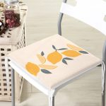 Portekiz Eskintisi Limon Baskılı Özel Tasarım Modern Fermuarlı Sandalye Minderi Realhomes