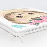 Sevimli Yavru Aslan Çocuk Odası Dijital Baskılı Modern Fermuarlı Sandalye Minderi Realhomes