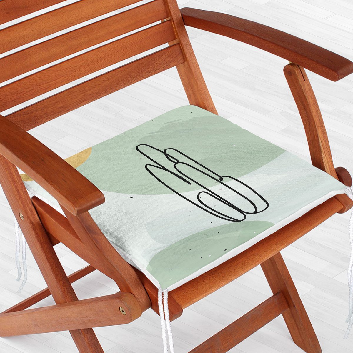 Soft Renkli Onedraw Çizimli Dijital Baskılı Modern Fermuarlı Sandalye Minderi Realhomes