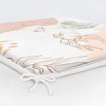 - Frm-7337-Gorsel-5 - Realhomes Beyaz Zeminde Geyik Desenli Bayan Silüeti Dijital Baskılı Modern Fermuarlı Sandalye Minderi Realhomes