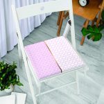 Pembe & Beyaz Ogea Desenli Dijital Baskılı Modern Fermuarlı Sandalye Minderi Realhomes