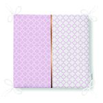 Pembe & Beyaz Ogea Desenli Dijital Baskılı Modern Fermuarlı Sandalye Minderi Realhomes