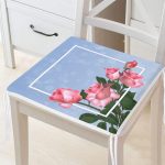 Özel Tasarım Gül Tasarımlı Dijital Baskılı Modern Fermuarlı Sandalye Minderi Realhomes