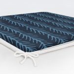 Lacivert Mavi Ebru Sanatı Dijital Baskılı Modern Fermuarlı Sandalye Minderi Realhomes