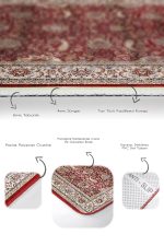 - PaspasTakimi-2li-Set1012-Gorsel-3 - Realhomes 2'li Set Kırmızı Zeminde Uşak Motifli Yöresel Desenli Etnik Motifler Avangarde 2'li Banyo & Mutfak Paspas Takımı Realhomes