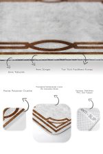 - PaspasTakimi-2li-Set1014-Gorsel-3 - Realhomes  2'li Set Kahverengi - Gri Zeminde Çerçeveli Motifli Klasik Desenli Vintage Geometrik  2'li Banyo & Mutfak Paspas Takımı Realhomes