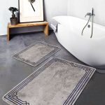 2'li Set Geleneksel Zeminde Etnik Motifli Kanvas Desenli Etnik Motifler Vintage  2'li Banyo & Mutfak Paspas Takımı Realhomes