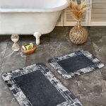 2'li Set Etnik Zeminde Osmanlı Motifli Retro Desenli Etnik Motifler Klasik  2'li Banyo & Mutfak Paspas Takımı Realhomes