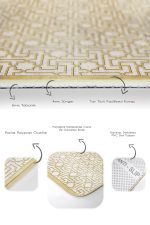 - PaspasTakimi-2li-Set1024-Gorsel-3 - Realhomes  2'li Set Gold - Krem Zeminde Çerçeveli Motifli Geometrik Desenli Geometrik Geometrik  2'li Banyo & Mutfak Paspas Takımı Realhomes