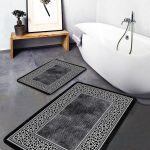 2'li Set Antika Zeminde Eskitme Motifli Geleneksel Desenli Avangarde Vintage  2'li Banyo & Mutfak Paspas Takımı Realhomes