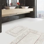 2'li Set Düz Renk Mercan 2'li Banyo & Mutfak Paspas Takımı Realhomes