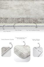 2'li Set Bej Zeminde Çerçeveli Motifli Antik Desenli Geometrik Klasik  2'li Banyo & Mutfak Paspas Takımı Realhomes