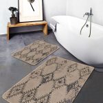 2'li Set Kırmızı Zeminde Uşak Motifli Geleneksel Desenli Etnik Motifler Avangarde  2'li Banyo & Mutfak Paspas Takımı Realhomes