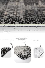 - PaspasTakimi-2li-Set1061-Gorsel-3 - Realhomes  2'li Set Siyah - Gri Zeminde Eskitme Motifli Antik Desenli Eskitme Motifli Geometrik  2'li Banyo & Mutfak Paspas Takımı Realhomes