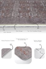 - PaspasTakimi-2li-Set1063-Gorsel-3 - Realhomes  2'li Set Kahverengi Zeminde Antik Motifli Dokuma Desenli Geometrik Eskitme Motifli  2'li Banyo & Mutfak Paspas Takımı Realhomes