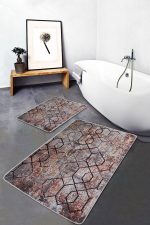 - PaspasTakimi-2li-Set1070-Gorsel-1 - Realhomes  2'li Set Eskitme Zeminde Geometrik Motifli Kanvas Desenli Eskitme Motifli Geometrik  2'li Banyo & Mutfak Paspas Takımı Realhomes