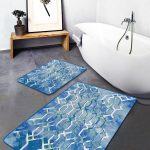 2'li Set Kahverengi Zeminde Geometrik Motifli Kilim Desenli Vintage Etnik Motifler  2'li Banyo & Mutfak Paspas Takımı Realhomes