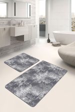 - PaspasTakimi-2li-Set1075-Gorsel - Realhomes  2'li Set Gri - Siyah Zeminde Örme Motifli Eskitme Desenli Eskitme Motifli Sade & Şık  2'li Banyo & Mutfak Paspas Takımı Realhomes