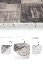 - PaspasTakimi-2li-Set1078-Gorsel-3 - Realhomes  2'li Set Krem - Kahverengi Zeminde Dokuma Halı Motifli Kilim Desenli Sade & Şık Klasik  2'li Banyo & Mutfak Paspas Takımı Realhomes