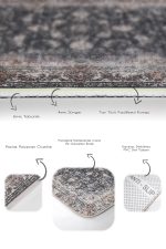 - PaspasTakimi-2li-Set1084-Gorsel-3 - Realhomes 2'li Set Kahverengi Zeminde Kilim Motifli Geleneksel Desenli Avangarde Eskitme Motifli 2'li Banyo & Mutfak Paspas Takımı Realhomes