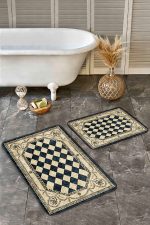 - Realhomes - Realhomes  2'li Set Realhomes Özel Tasarım Modern  2'li Banyo & Mutfak Paspas Takımı Realhomes