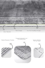 - PaspasTakimi-2li-Set1095-Gorsel-3 - Realhomes  2'li Set Gri - Beyaz Zeminde Çerçeveli Motifli Antik Desenli Sade & Şık Vintage  2'li Banyo & Mutfak Paspas Takımı Realhomes