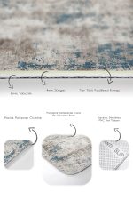 - PaspasTakimi-2li-Set1107-Gorsel-3 - Realhomes  2'li Set Krem - Mavi Zeminde Eskitme Motifli Kanvas Desenli Eskitme Motifli Sade & Şık  2'li Banyo & Mutfak Paspas Takımı Realhomes