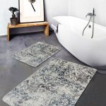 2'li Set Kiremit Zeminde Çerçeve Motifli Kilim Desenli Avangarde Etnik Motifler  2'li Banyo & Mutfak Paspas Takımı Realhomes