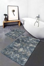 - PaspasTakimi-2li-Set1113-Gorsel-2 - Realhomes  2'li Set Antika Zeminde Geometrik Motifli Eskitme Desenli Eskitme Motifli Vintage  2'li Banyo & Mutfak Paspas Takımı Realhomes