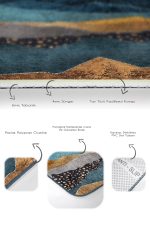 - PaspasTakimi-2li-Set1119-Gorsel-3 - Realhomes 2'li Set Mavi - Gold Zeminde Kanvas Motifli Mermer Desenli Modern Sade & Şık 2'li Banyo & Mutfak Paspas Takımı Realhomes