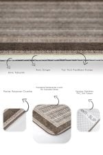 - PaspasTakimi-2li-Set1122-Gorsel-3 - Realhomes  2'li Set Kahverengi Zeminde Uşak Motifli Geleneksel Desenli Vintage Etnik Motifler  2'li Banyo & Mutfak Paspas Takımı Realhomes