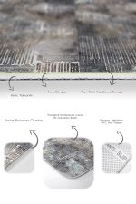 2'li Set Antika Zeminde Kanvas Motifli Eskitme Desenli Eskitme Motifli Vintage  2'li Banyo & Mutfak Paspas Takımı Realhomes