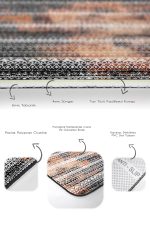 - PaspasTakimi-2li-Set1128-Gorsel-3 - Realhomes  2'li Set Siyah - Kremit Zeminde Etnik Motifli Eskitme Desenli Geometrik Eskitme Motifli  2'li Banyo & Mutfak Paspas Takımı Realhomes