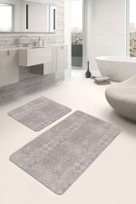 - PaspasTakimi-2li-Set1136-Gorsel-2 - Realhomes  2'li Set Krem - Bej Zeminde Etnik Motifli Kilim Desenli Klasik Sade & Şık  2'li Banyo & Mutfak Paspas Takımı Realhomes