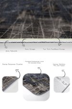 - PaspasTakimi-2li-Set1140-Gorsel-3 - Realhomes  2'li Set Kahverengi - Füme Zeminde Çizgili Motifli Antik Desenli Vintage Eskitme Motifli  2'li Banyo & Mutfak Paspas Takımı Realhomes