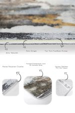 - PaspasTakimi-2li-Set1145-Gorsel-3 - Realhomes  2'li Set Sarı - Krem Zeminde Kanvas Motifli Duvar Desenli Eskitme Motifli Vintage  2'li Banyo & Mutfak Paspas Takımı Realhomes